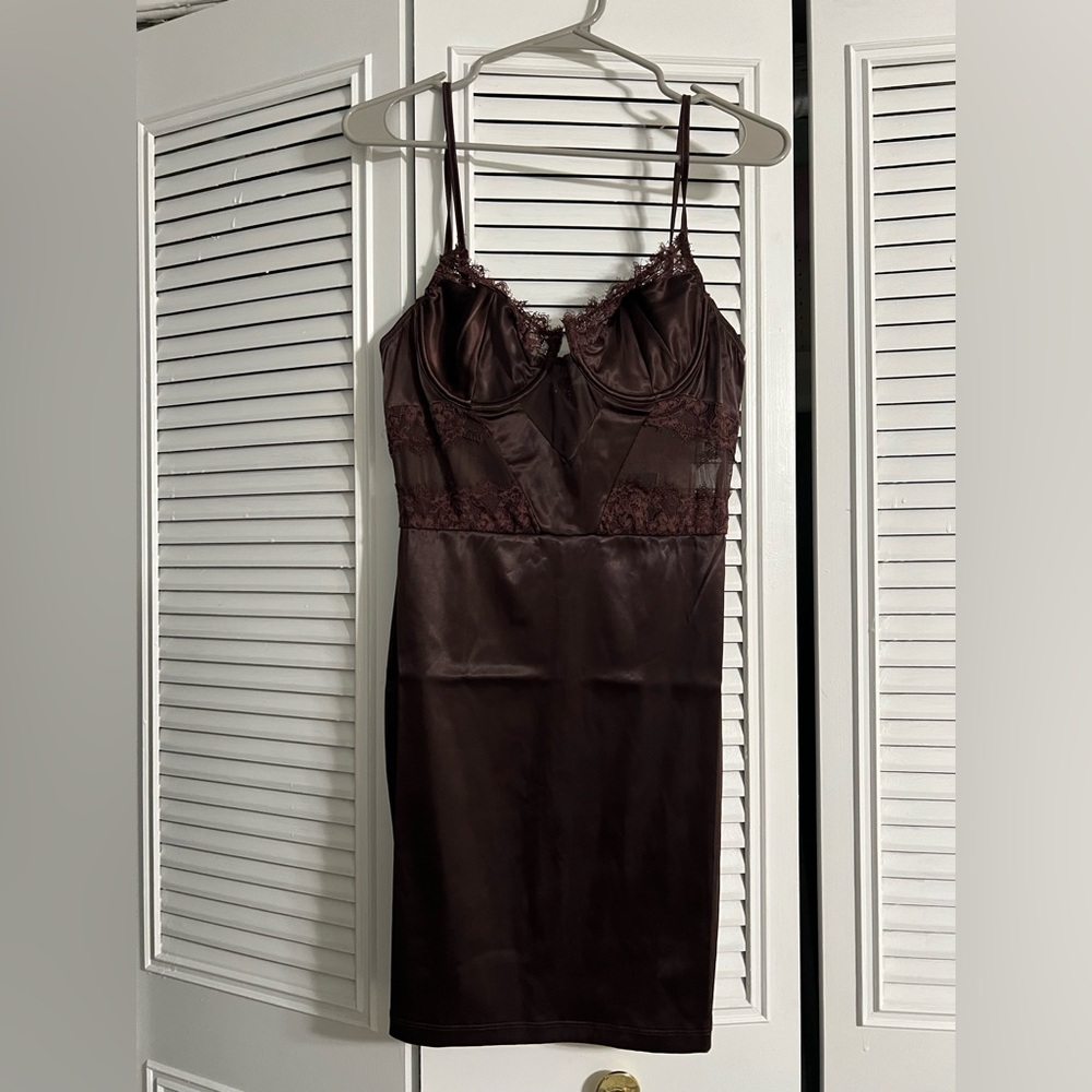 Fashion Nova Chocolate Lace Dress
